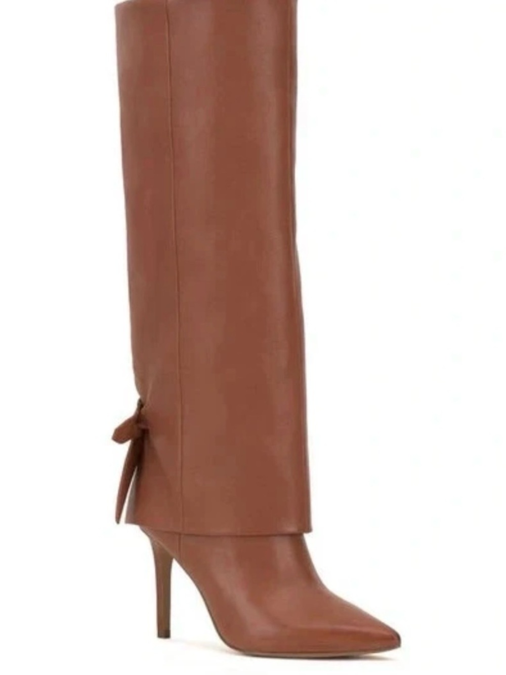 Vince Camuto Cognac Brown Over-the-Knee Pointed Stiletto Boot
